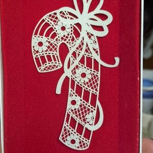 VINTAGE Winterlace by Tamerlane candy cane ornament in original box